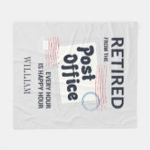 Gepensioneerde postarbeider Gegroet Postboekman Gr Fleece Deken (Voorkant (Horizontaal))