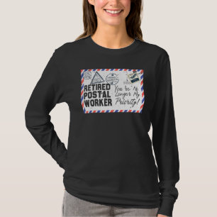 Gepensioneerde postarbeider Gepensioneerde Kantoor T-shirt