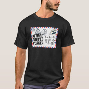 Gepensioneerde postarbeider Gepensioneerde Kantoor T-shirt