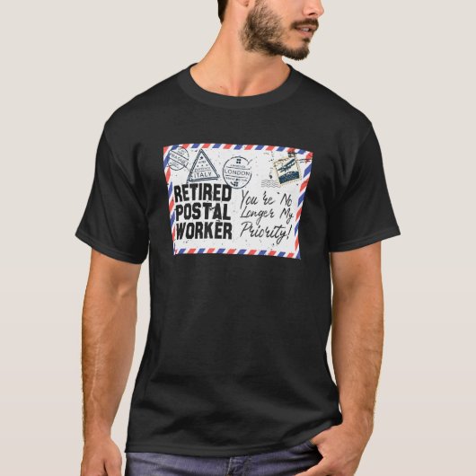 Gepensioneerde postarbeider Gepensioneerde Kantoor T-shirt (Voorkant)