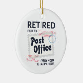 Gepensioneerde postarbeider Postboer Postboe Keeps Keramisch Ornament (Rechts)