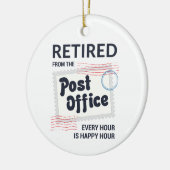 Gepensioneerde postarbeider Postboer Postboe Keeps Keramisch Ornament (Links)