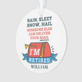 Gepensioneerde postbeambte Aangepaste postbode Pen Ornament (voorkant)