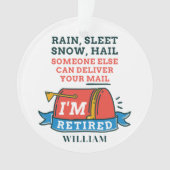 Gepensioneerde postbeambte Aangepaste postbode Pen Ornament (voorkant)