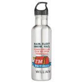 Gepensioneerde postbeambte Aangepaste postbode Pen Waterfles (Voorkant)