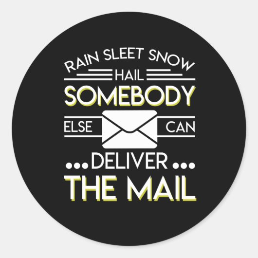 Gepensioneerde postbeambte Esle bezorgt post Ronde Sticker (Voorkant)