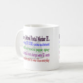 Gepensioneerde postbeambte — Funny T-Shirts en Gif Koffiemok (Voorkant links)