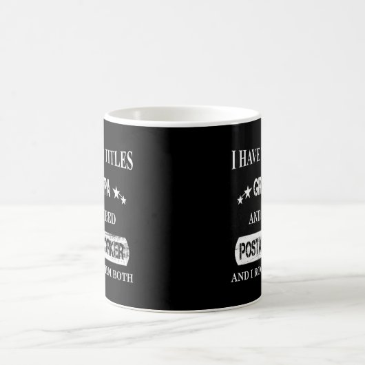 Gepensioneerde postbeambte Grandpa Mailman Retirem Koffiemok (Center)