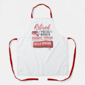 Gepensioneerde postbeambte Grappige Pensioen Gag Schort (Voorkant)