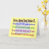 Gepensioneerde postbeambte - Grappige T-shirts en Kaart (Gele Bloem)