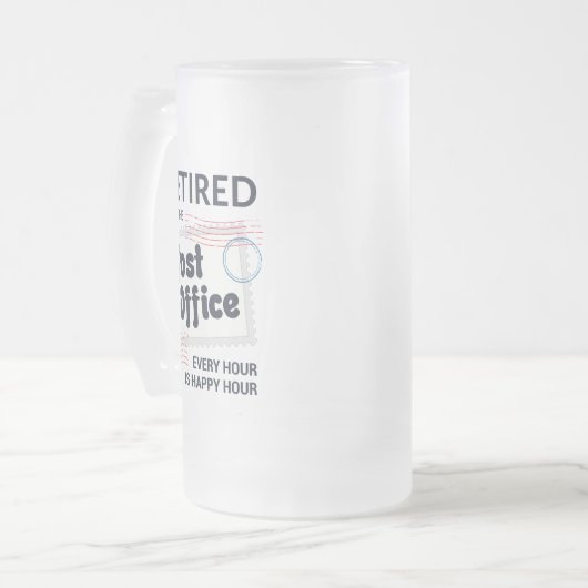 Gepensioneerde postbeambte Mailman Funny Matglas Bierpul (Voorkant links)