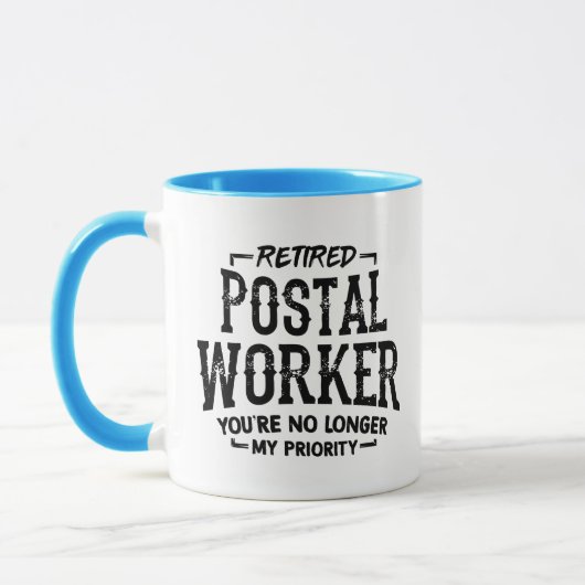 Gepensioneerde postbeambte Mailman Funny Mug Mok (Links)