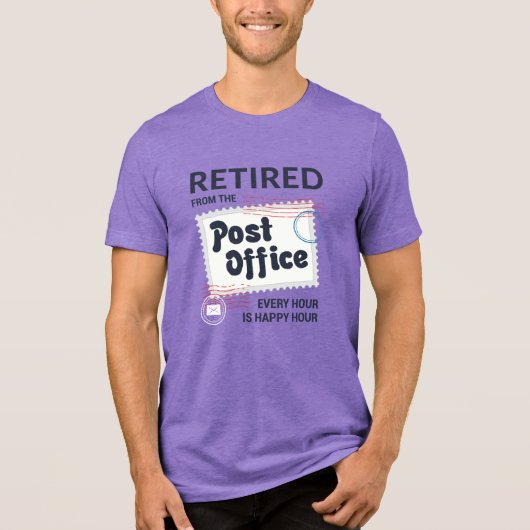 Gepensioneerde postbeambte Mailman Funny Tri-Blend Shirt (Voorkant)