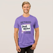 Gepensioneerde postbeambte Mailman Funny Tri-Blend Shirt (Voorkant volledig)