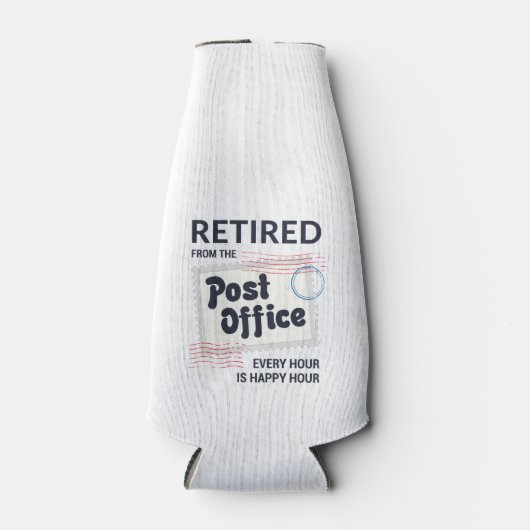 Gepensioneerde postbeambte Mailman Retirement Flesjeskoeler (Voorkant)