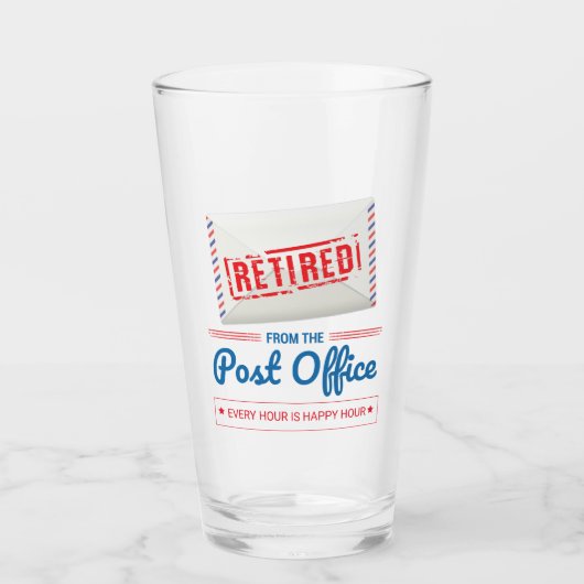Gepensioneerde postbeambte Mailman Retirement Funn Glas (Voorkant)