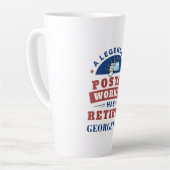 Gepensioneerde postbeambte Mailman Retirement Funn Latte Mok (Linkerhoek)