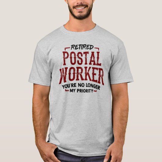 Gepensioneerde postbeambte Mailman Retirement Funn T-shirt (Voorkant)