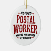 Gepensioneerde postbeambte Mailman Retirement Keramisch Ornament (Rechts)