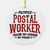 Gepensioneerde postbeambte Mailman Retirement Keramisch Ornament (Voorkant)