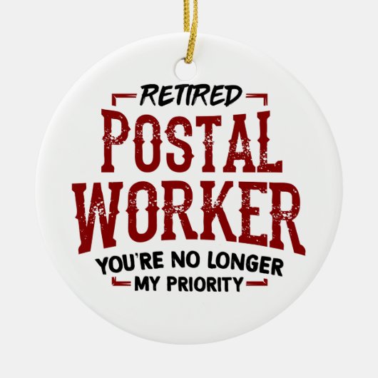 Gepensioneerde postbeambte Mailman Retirement Keramisch Ornament (Voorkant)