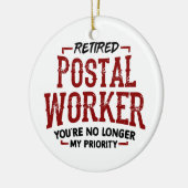 Gepensioneerde postbeambte Mailman Retirement Keramisch Ornament (Links)