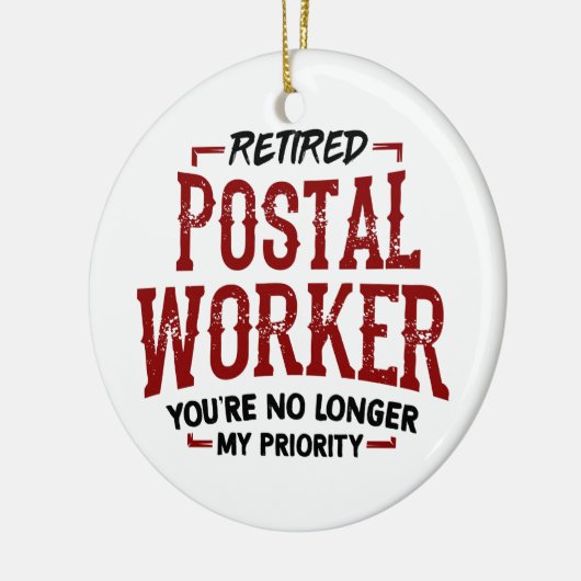 Gepensioneerde postbeambte Mailman Retirement Keramisch Ornament (Links)