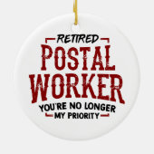 Gepensioneerde postbeambte Mailman Retirement Keramisch Ornament (Achterkant)