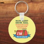 Gepensioneerde postbeambte Mailman Retirement Sleutelhanger (Voorkant)