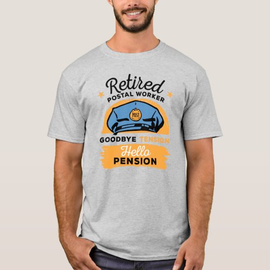 Gepensioneerde postbeambte Mailman Retirement T-shirt (Voorkant)