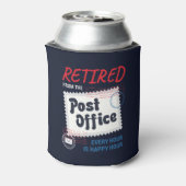 Gepensioneerde postbeambte Medewerker Blikjeskoeler (Blikje Achterkant)