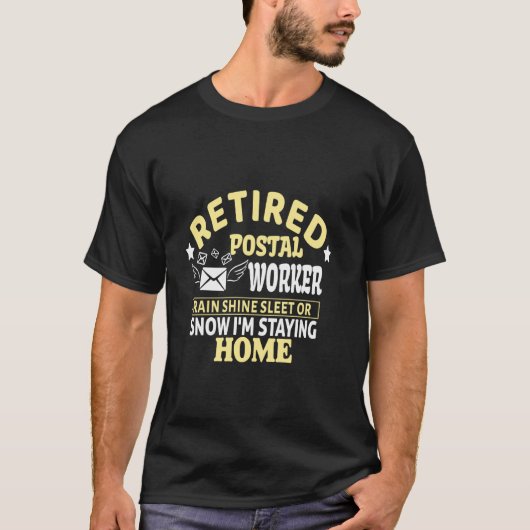 Gepensioneerde Postbeambte T-shirt (Voorkant)