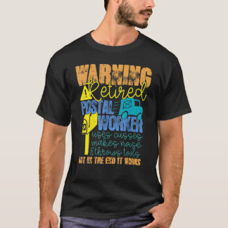 Gepensioneerde postbeambte werkt postbode pensioen t-shirt