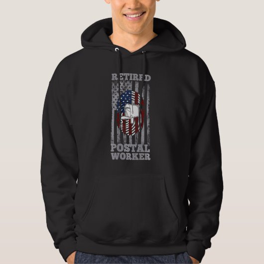 Gepensioneerde postbezorger Fun Mailman Pensioen D Hoodie (Voorkant)