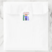 Gepensioneerde postbezorger "Gedachten" Grappige p Ronde Sticker (Tas)