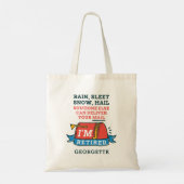 Gepensioneerde Postbode Aangepaste Postbezorger Pe Tote Bag (Achterkant)