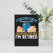 Gepensioneerde postbode briefkaart (Staand voorkant)