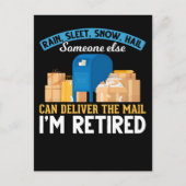 Gepensioneerde postbode briefkaart (Voorkant)
