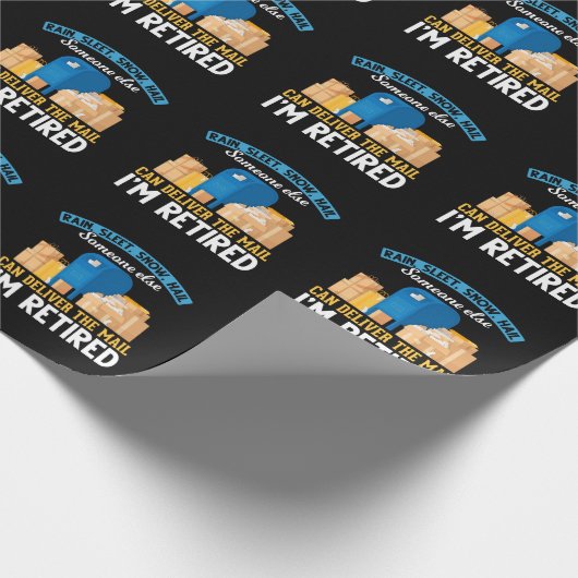 Gepensioneerde postbode cadeaupapier (Hoek)