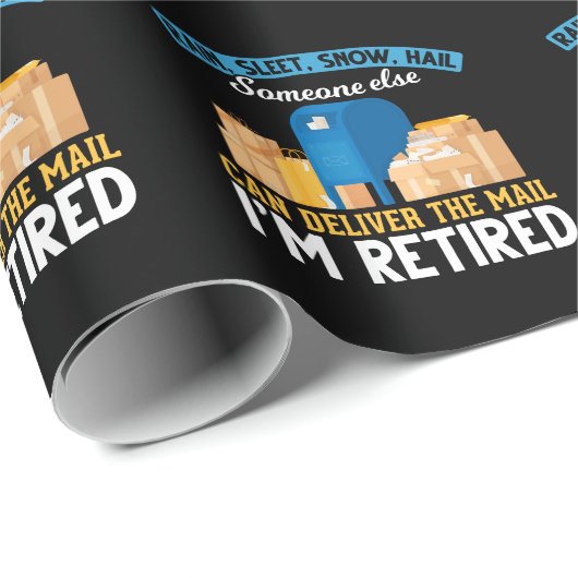 Gepensioneerde postbode cadeaupapier (Rol Hoek)