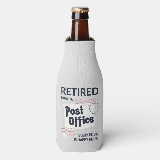 Gepensioneerde Postbode Collega Pensioen Flesjeskoeler (Fles Voorkant)