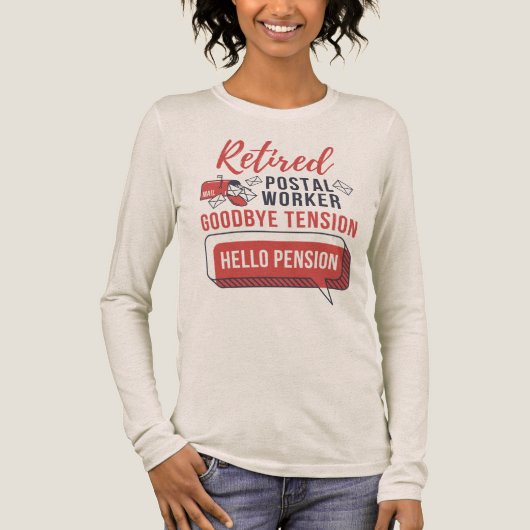 Gepensioneerde Postbode Funny Postbode Pensioen Tri-Blend Shirt (Voorkant)