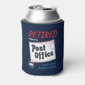 Gepensioneerde postbode gepensioneerde postbeambte blikjeskoeler (Blikje Achterkant)