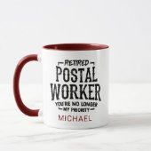 Gepensioneerde Postbode Gepersonaliseerd Mok (Links)