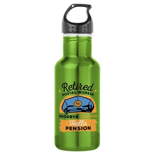Gepensioneerde Postbode Hallo Pensioen Waterfles (Voorkant)
