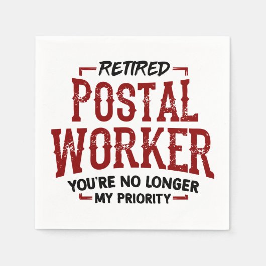  Gepensioneerde Postbode Keramiek Servet (Voorkant)