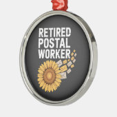 Gepensioneerde Postbode Metalen Ornament (Links)