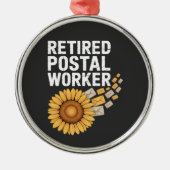 Gepensioneerde Postbode Metalen Ornament (Voorkant)