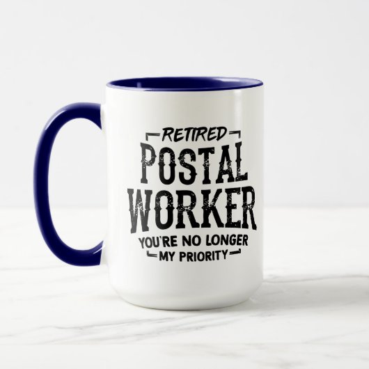 Gepensioneerde Postbode Niet Meer Mijn Prioriteit Mok (Links)