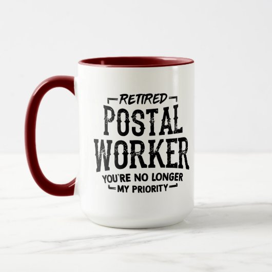 Gepensioneerde Postbode Niet Meer Mijn Prioriteit Mok (Links)